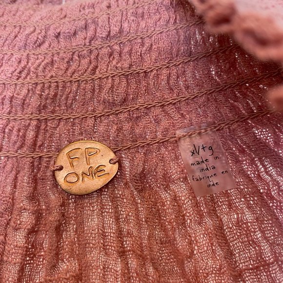 Rose coloured free people blouse, XL - Picture 3 of 3